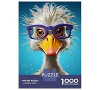 Rompecabezas De 1000 Piezas para Adolescentes Funny Duck with Glasses Rompecabezas para Adultos Juego Práctico Mejora La Memoria Regalo De Cumpleaños, Regalos, 38x26cm/1000pcs