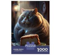 Rompecabezas De 1000 Piezas para Adolescentes Funny Fat Cat Cake Rompecabezas para Adultos Juego Práctico Desafío Difícil Difícil Y Desafiante 70x50cm/1000pcs