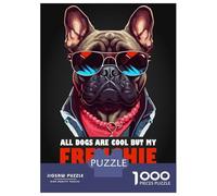 Rompecabezas De 1000 Piezas para Adolescentes Funny French Bulldog Humor Rompecabezas Juego Familiar Pero Divertido Y Humorístico Cumpleaños 70x50cm/1000pcs