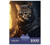 Rompecabezas De 1000 Piezas para Adolescentes Funny Shinobi Ninja Cat Rompecabezas para Adultos Juegos Familiares Corte De Precisión Regalos Y Cumpleaños Únicos 52x38cm/1000pcs