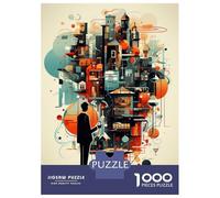 Rompecabezas De 1000 Piezas para Adolescentes Future Cityscape Urban Architecture Rompecabezas Juegos Relajantes Análisis Y Lógica Juego Desafiante Regalos 52x38cm/1000pcs