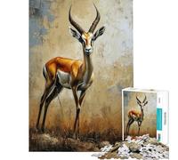 Rompecabezas de 1000 Piezas para Adolescentes Gacela Elegante Rompecabezas artístico para Adultos Juegos Divertidos de análisis y lógica cumpleaños (Tamaño 50x75cm)