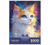 Rompecabezas De 1000 Piezas para Adolescentes Galactic Feline Beauty Rompecabezas para Adolescentes Juegos Relajantes Montaje De Patrones Regalos para Amigos Y Familiares 70x50cm/1000pcs