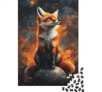 Rompecabezas De 1000 Piezas para Adolescentes Galactic Fox Gazing Rompecabezas Juegos Divertidos Desafío Difícil Cumpleaños Y Navidad 38x26cm/1000pcs