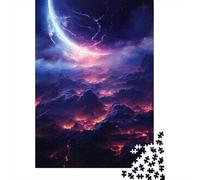 Rompecabezas De 1000 Piezas para Adolescentes Galactic Landscape with Lightning Planet Rompecabezas para Adultos Juegos De Relajación Regalos De Cumpleaños para Amigos Y Familiares 70x50cm/1000pcs