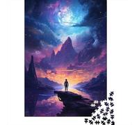 Rompecabezas De 1000 Piezas para Adolescentes Galactic Reflections A Cosmic Journey Rompecabezas para Adultos Juegos Divertidos Decoración Perfecta Regalo De Cumpleaños, Regalos, 52x38cm/1000pcs