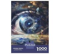 Rompecabezas De 1000 Piezas para Adolescentes Galactic Vision Cosmic Eye Artwork Rompecabezas para Adultos Juegos Relajantes Alivia El Estrés Ayuda A Ejercitar El Cerebro 38x26cm/1000pcs