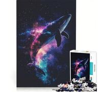 Rompecabezas de 1000 Piezas para Adolescentes Galaxia de Ballenas Juego Educativo Carrera de Velocidad Manual Juego de desafío único 50x75cm