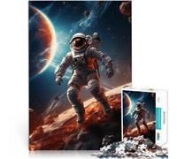 Rompecabezas de 1000 Piezas para Adolescentes Galaxia del Astronauta Acertijo para con Piezas de Formas aleatorias Que se entrelazan Completamente 38x26cm