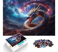 Rompecabezas de 1000 Piezas para Adolescentes Galaxia del dragón Juego desafiante y Juego Familiar Juego de desafío único 75x50cm
