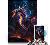 Rompecabezas de 1000 Piezas para Adolescentes Galaxia Nocturna del Fuego del Dragón Juego Familiar para y Ideas de Regalos 52x38cm