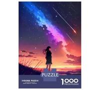 Rompecabezas De 1000 Piezas para Adolescentes Galaxy Anime Sunset Hill Rompecabezas para Adultos Juguetes Antiestrés Patrón De Montaje Gran Regalo para Jugar 52x38cm/1000pcs