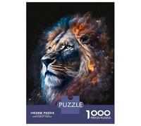 Rompecabezas De 1000 Piezas para Adolescentes Galaxy Cosmic Lion Face Rompecabezas para Adultos Juego De Ingenio Decoración 70x50cm/1000pcs