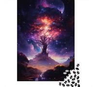 Rompecabezas De 1000 Piezas para Adolescentes Galaxy Tree Fantasy Art Print Rompecabezas para Adultos Juegos Familiares Difícil Regalo De Cumpleaños, Regalos, 38x26cm/1000pcs