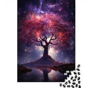 Rompecabezas De 1000 Piezas para Adolescentes Galaxy Tree Wall Art Print Rompecabezas para Adultos Juguetes De Bricolaje Difícil Difícil Diversión En El Hogar Actividades, 52x38cm/1000pcs