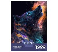 Rompecabezas De 1000 Piezas para Adolescentes Galaxy Wolf Animal Rompecabezas para Adultos Juegos Relajantes Decoración De Pared 38x26cm/1000pcs