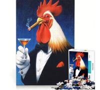 Rompecabezas de 1000 Piezas para Adolescentes: Gallo Genial, Juegos Divertidos, Entrena tu Cerebro y Tus Manos, Mejora el Amor Entre Parejas 38x52cm