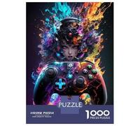 Rompecabezas De 1000 Piezas para Adolescentes Gamer Girl Art Print Rompecabezas para Adultos Juego Práctico Decoración Gran Regalo para Jugar 38x26cm/1000pcs