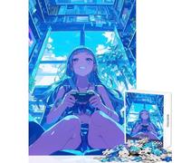 Rompecabezas de 1000 Piezas para Adolescentes Gamers waifus Anime Juegos educativos para la diversión Familiar Juguete decoración de Pared cumpleaños y Navidad (75x50cm)