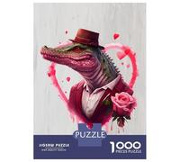 Rompecabezas De 1000 Piezas para Adolescentes Gangster Style Crocodile Rompecabezas para Adultos Juegos De Relajación Decoración del Hogar Desafío Educativo 70x50cm/1000pcs