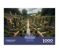 Rompecabezas De 1000 Piezas para Adolescentes Garden of Eden in England Rompecabezas para Adultos Juegos Familiares Regalos para Mujeres Cumpleaños 52x38cm/1000pcs