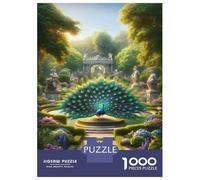 Rompecabezas De 1000 Piezas para Adolescentes Garden of Peacocks Fantasy Rompecabezas Juegos Relajantes Análisis Y Lógica Juego Desafiante Regalos 38x26cm/1000pcs