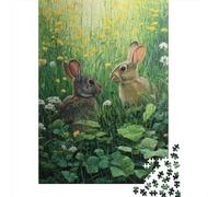 Rompecabezas De 1000 Piezas para Adolescentes Garden Rabbit Art Print Rompecabezas para Adultos Juegos Familiares Mejora La Memoria Cumpleaños Y Navidad 70x50cm/1000pcs