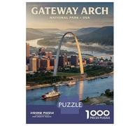 Rompecabezas De 1000 Piezas para Adolescentes Gateway Arch National Park Rompecabezas para Adultos Juguetes Antiestrés Desafío Difícil Desafiante De Completar 38x26cm/1000pcs