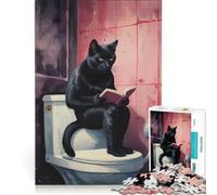 Rompecabezas de 1000 Piezas para Adolescentes: Gatito ratón de Biblioteca, Juguetes antiestrés, decoración del hogar, colección de Artistas, Bellas Artes 50x75cm