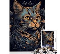 Rompecabezas de 1000 Piezas para Adolescentes Gato Americano de Pelo Corto Juego práctico con un desafío difícil Juguete Educativo Que fomenta el Amor Entre Parejas (38x52cm)