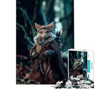Rompecabezas de 1000 Piezas para Adolescentes Gato Antiguo en un Bosque Juguetes adictivos para Cultivar la Paciencia Juegos Divertidos para Toda la Familia Excelentes Regalos y Juguetes (75x50cm)