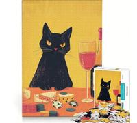 Rompecabezas de 1000 Piezas para Adolescentes: Gato Enojado en una Mesa de póker, Juegos educativos, decoración de Pared, 38x52cm