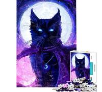 Rompecabezas de 1000 Piezas para Adolescentes Gato hechicero Rompecabezas para Adultos Juegos relajantes Desafío difícil cumpleaños (Tamaño 50x75cm)