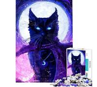 Rompecabezas de 1000 Piezas para Adolescentes Gato hechicero Rompecabezas para Adultos Juegos relajantes decoración de Pared desafío Educativo (tamaño 38x52cm)