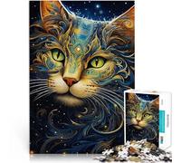 Rompecabezas de 1000 Piezas para Adolescentes Gato Kintsugi Abstracto Juego Intelectual Cada Pieza es única: un desafiante y Divertido Juego Familiar 50x70cm
