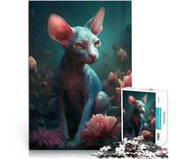 Rompecabezas de 1000 Piezas para Adolescentes Gato mítico Cornish Rex Juego Familiar para y Trato como Regalo para Toda la Familia 52x38cm