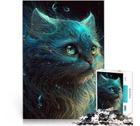 Rompecabezas de 1000 Piezas para Adolescentes Gato Persa Juegos Divertidos para la Familia Colección de Artistas, Bellas Artes 75x50cm