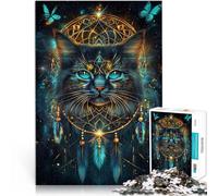 Rompecabezas de 1000 Piezas para Adolescentes Gato Persa mágico de fantasía Aprendizaje Educativo Regalo para cumpleaños 75x50cm