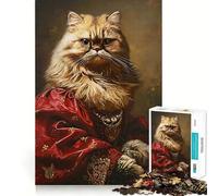 Rompecabezas de 1000 Piezas para Adolescentes Gato y Gatito,Pintura al óleo,Corte preciso,Manualidades,Juego cognitivo Divertido,Juego para el Tiempo Libre,Arte navideño para el hogar (38x26cm)