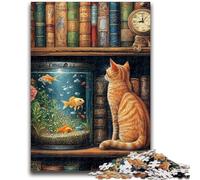 Rompecabezas de 1000 Piezas para Adolescentes, Gatos en la estantería, para niños de 14 años o más, Actividades Divertidas para el hogar, Regalos de cumpleaños y de Viaje, 50x75cm