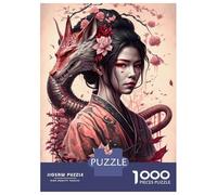 Rompecabezas De 1000 Piezas para Adolescentes Geisha Dragon Rompecabezas para Adultos Juegos Relajantes Vacaciones En Casa Matar El Tiempo 70x50cm/1000pcs