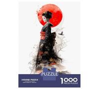 Rompecabezas De 1000 Piezas para Adolescentes Geisha Japan Art Rompecabezas para Adolescentes Juego De Ingenio Decoración De Pared Difícil Y Desafiante 38x26cm/1000pcs