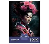 Rompecabezas De 1000 Piezas para Adolescentes Geisha Japan Rompecabezas para Adultos Juguetes Antiestrés Ensamblaje De Patrones Desafiante De Completar 38x26cm/1000pcs