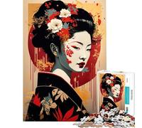 Rompecabezas de 1000 Piezas para Adolescentes Geisha Pop Ayuda a ejercitar el Cerebro Regalo de cumpleaños Juguete decoración de Pared para Mayores de 14 años (50x75cm)