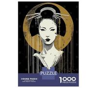 Rompecabezas De 1000 Piezas para Adolescentes Geisha Portrait with Golden Halo Rompecabezas para Adultos Juguetes Antiestrés Análisis Y Lógica Cumpleaños Y Navidad 70x50cm/1000pcs