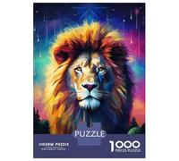 Rompecabezas De 1000 Piezas para Adolescentes Geometric Lion Rompecabezas para Adultos Juego Práctico Ensamblaje De Patrones Regalo De Cumpleaños, Regalos, 70x50cm/1000pcs