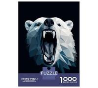 Rompecabezas De 1000 Piezas para Adolescentes Geometric Style Polar Bear Rompecabezas Juego De Ingenio Decoración De Pared Regalos De Cumpleaños Y Únicos 38x26cm/1000pcs