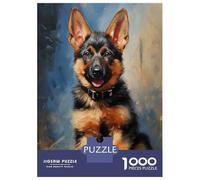 Rompecabezas De 1000 Piezas para Adolescentes German Shepherd Dog Puppy Rompecabezas para Adultos Juegos Relajantes Pero Divertidos Y Humorísticos 52x38cm/1000pcs