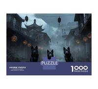 Rompecabezas De 1000 Piezas para Adolescentes Ghost Dogs of Old Town Rompecabezas para Adolescentes Juegos Familiares Desafío Difícil Regalos De Cumpleaños Y Únicos 38x26cm/1000pcs
