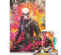 Rompecabezas de 1000 Piezas para Adolescentes Ghost Rider, Juego de ingenio, decoración, Cada Pieza es única 50x75cm